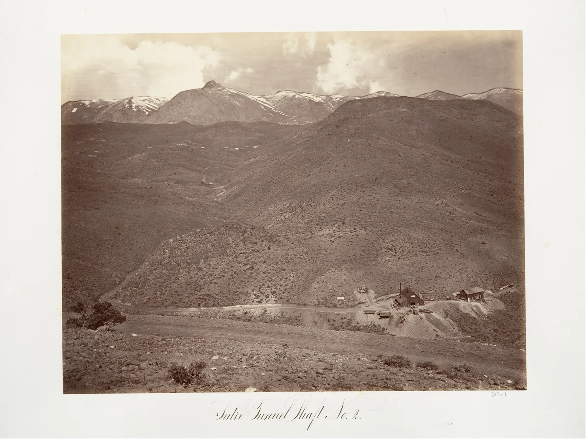 Sutro Tunnel Shaft No. 2 by Carleton E. Watkins, photograph, 1875