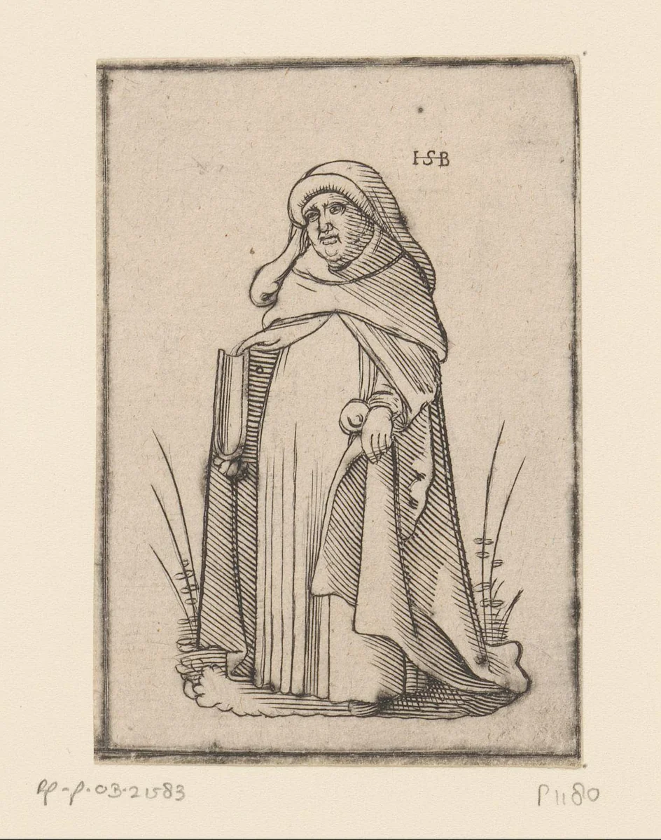Monnik van de orde der Lazaristen by anonymous, print, 1526