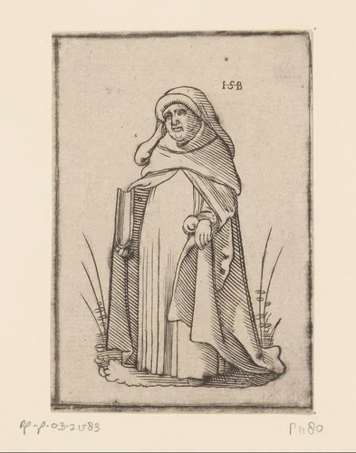 Monnik van de orde der Lazaristen by anonymous, print, 1526