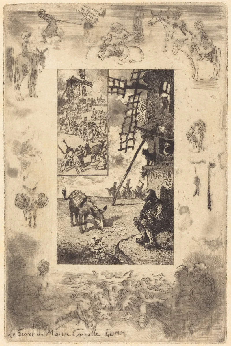 Le Secret du Mâitre Cornille (The Secret of Master Cornille) by Félix-Hilaire Buhot, print, 1885