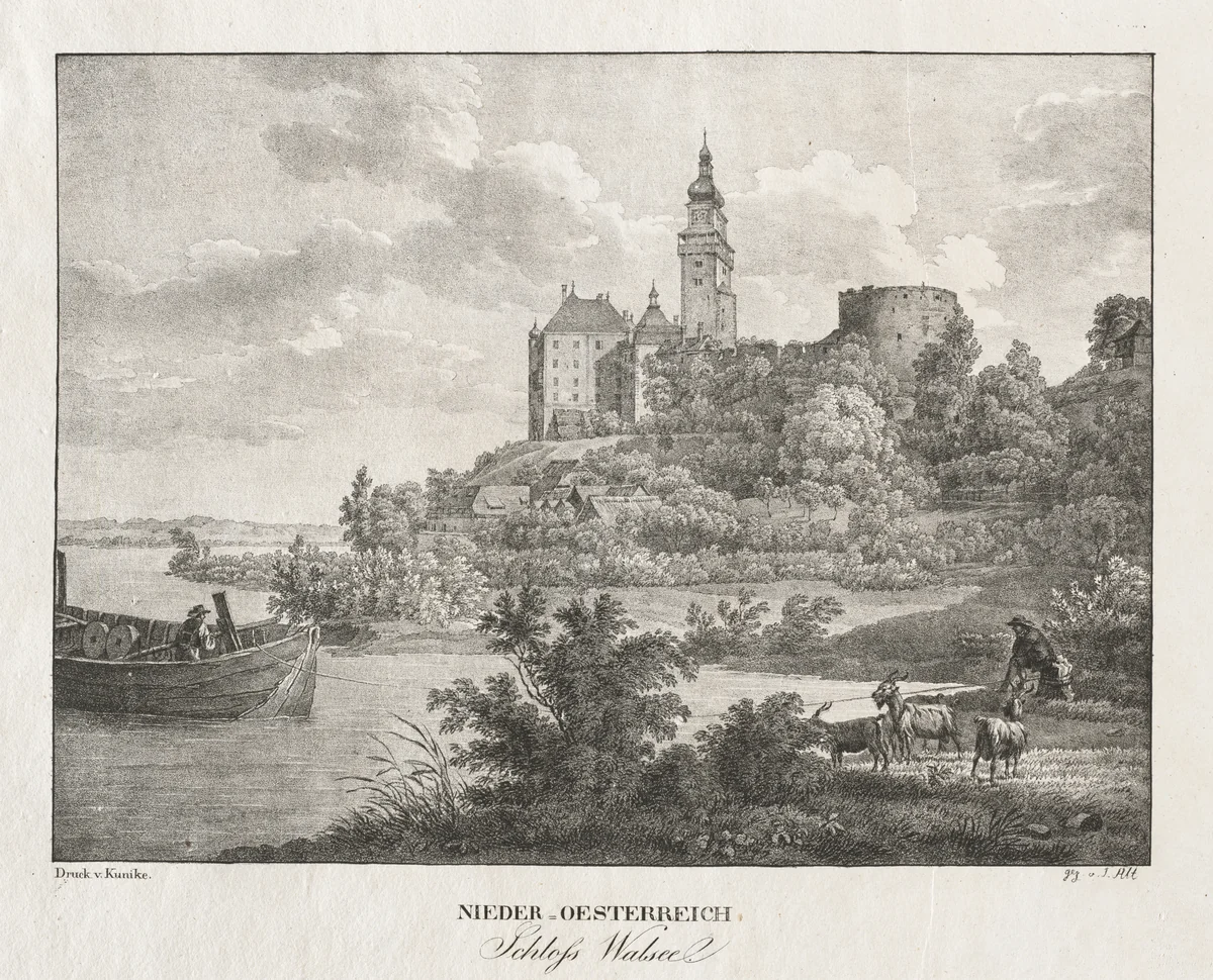Nieder-oesterreich, Schloss Walseel by Jakob Alt, print