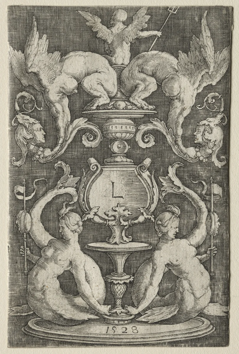 Panel of Ornament by Lucas van Leyden, print, 1528