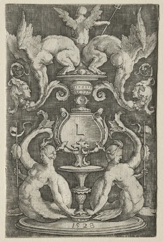 Panel of Ornament by Lucas van Leyden, print, 1528