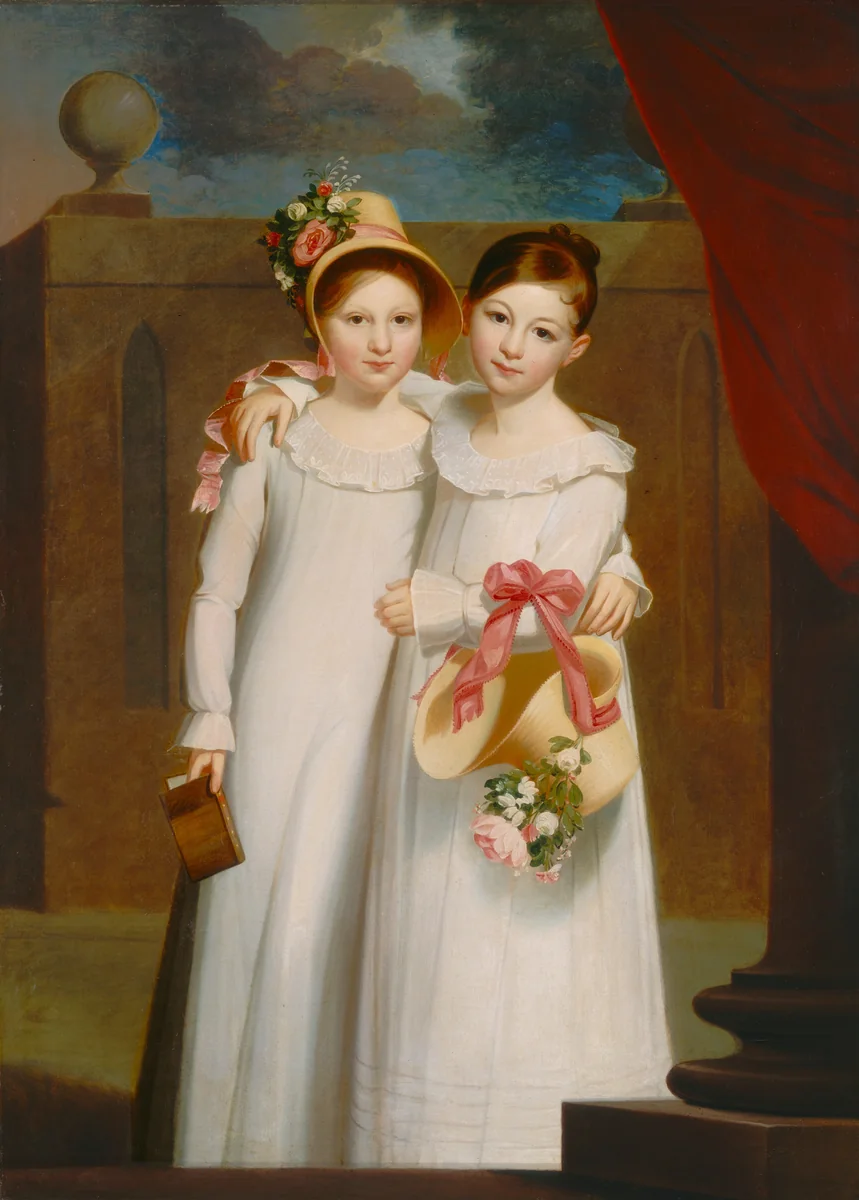 The Ragan Sisters by Jacob Eichholtz, painting, 1818