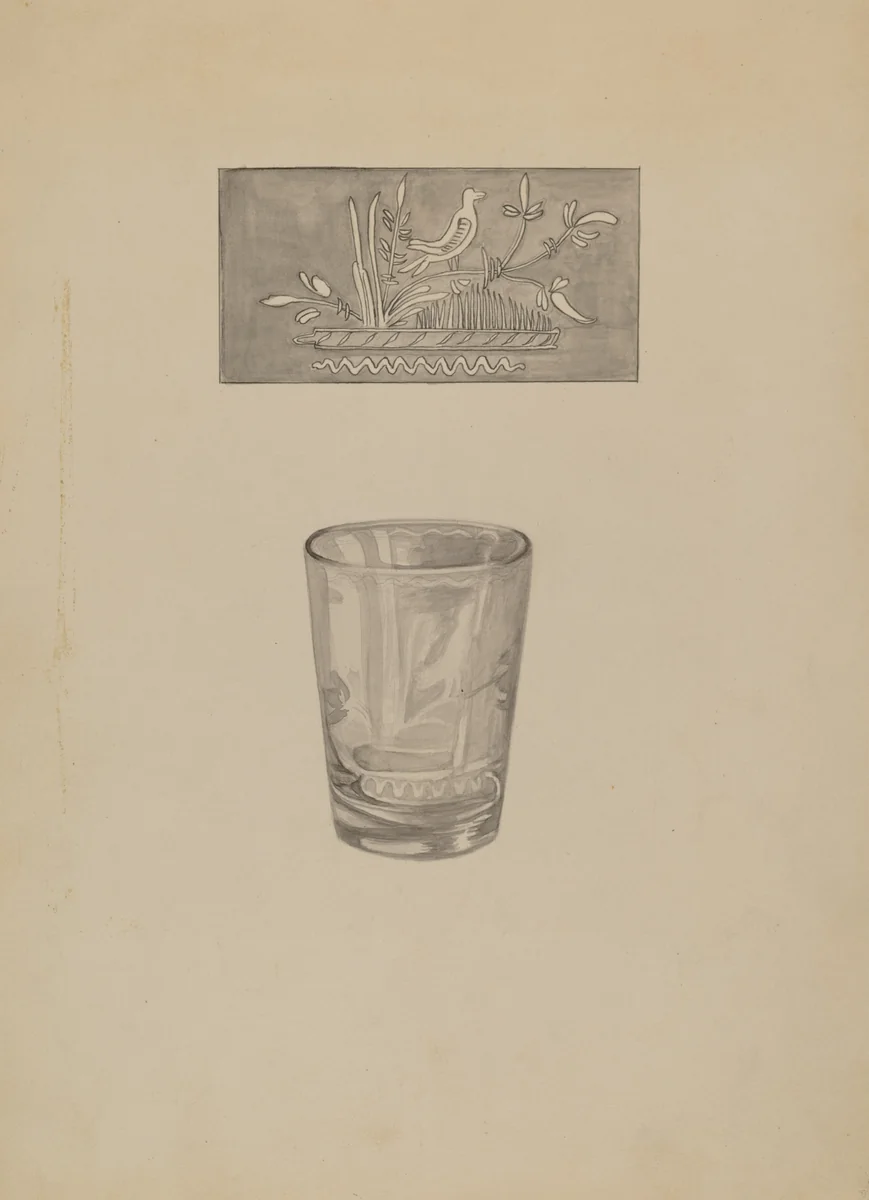 Whiskey Glass by Gertrude Lemberg, index of american design, 1935-1942