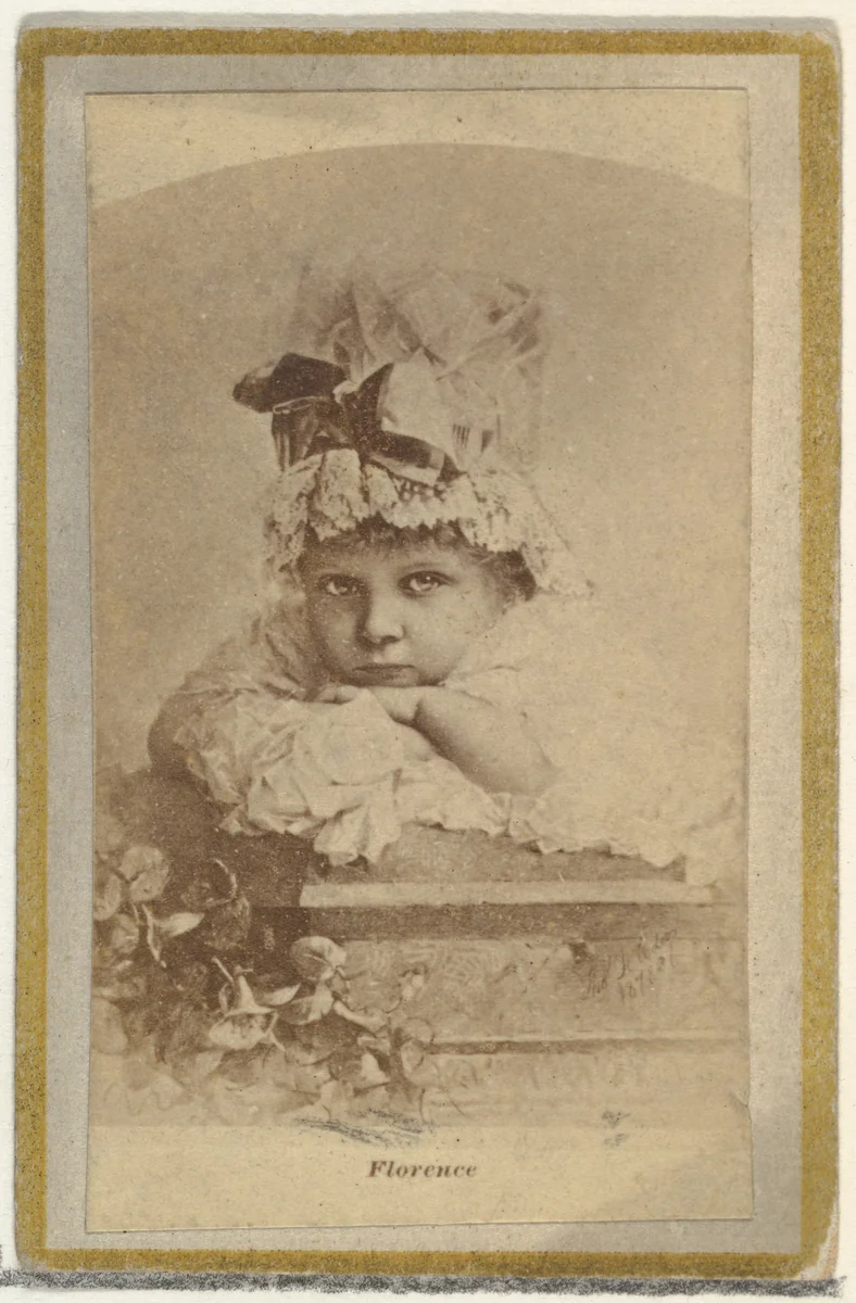 Florence, from the Actresses and Celebrities series (N60, Type 2) promoting Little Beauties Cigarettes for Allen & Ginter brand tobacco products by Allen & Ginter, photograph, 1887