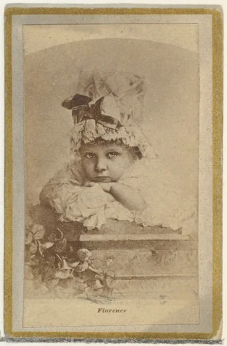 Florence, from the Actresses and Celebrities series (N60, Type 2) promoting Little Beauties Cigarettes for Allen & Ginter brand tobacco products by Allen & Ginter, photograph, 1887