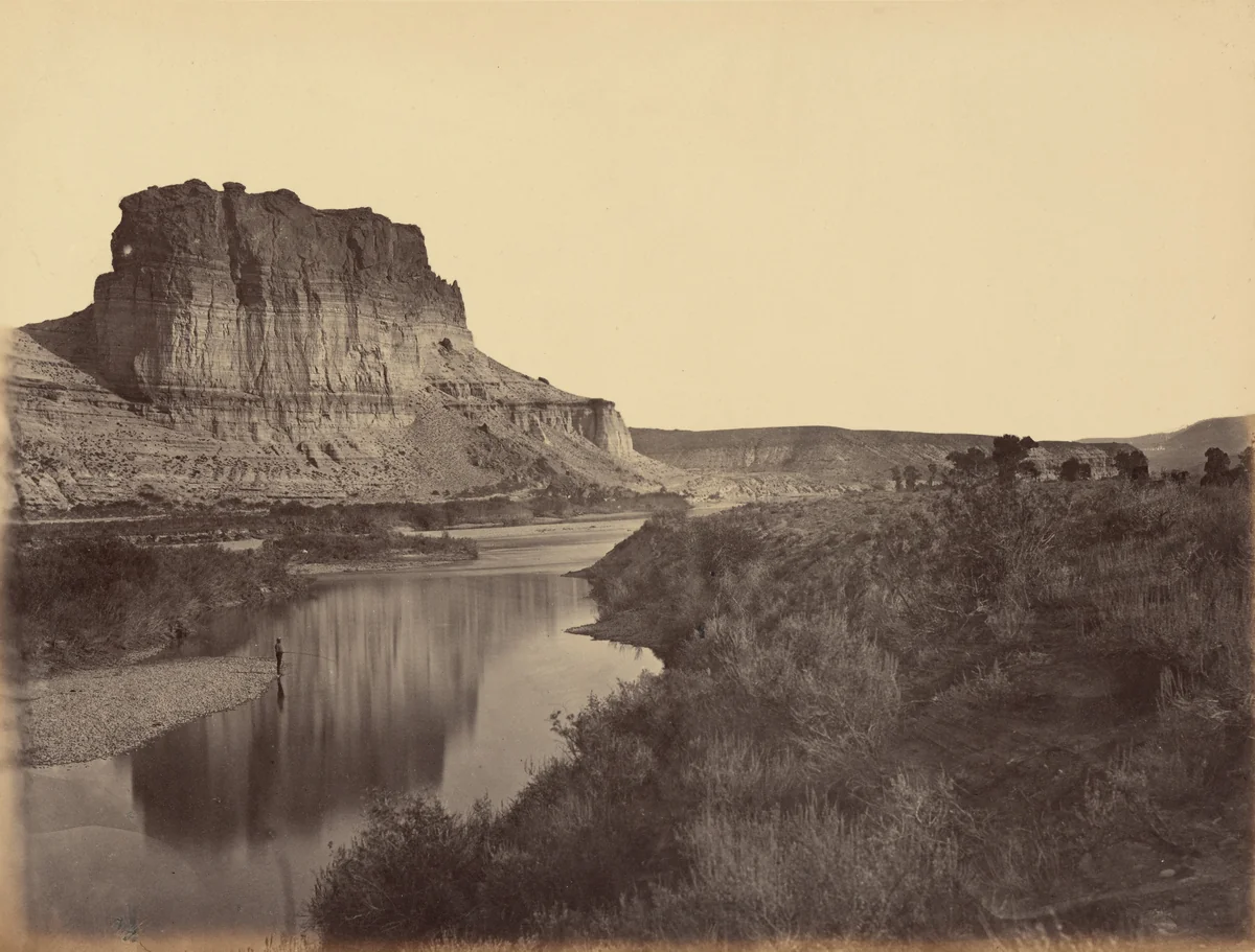 Plate 24. Castle Rock, Green River Valley by Andrew Joseph Russell, photograph, 1869