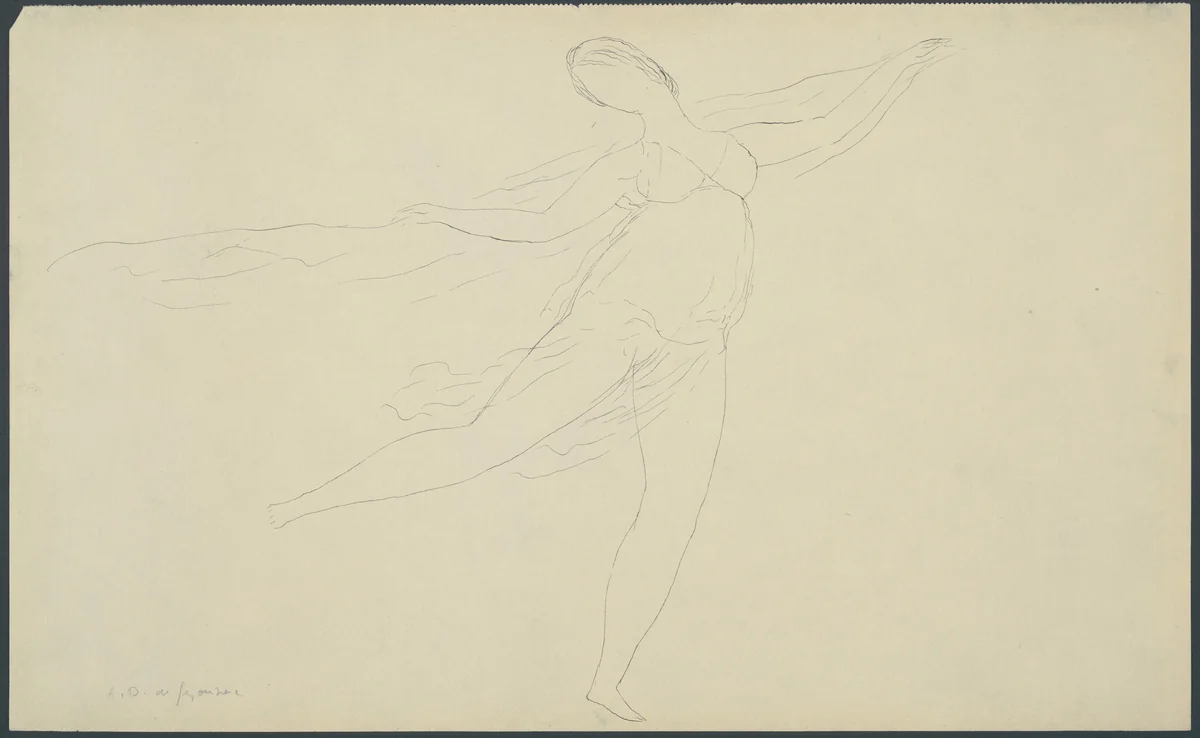 Souvenir of Isadora by André Dunoyer de Segonzac, drawing, 1910