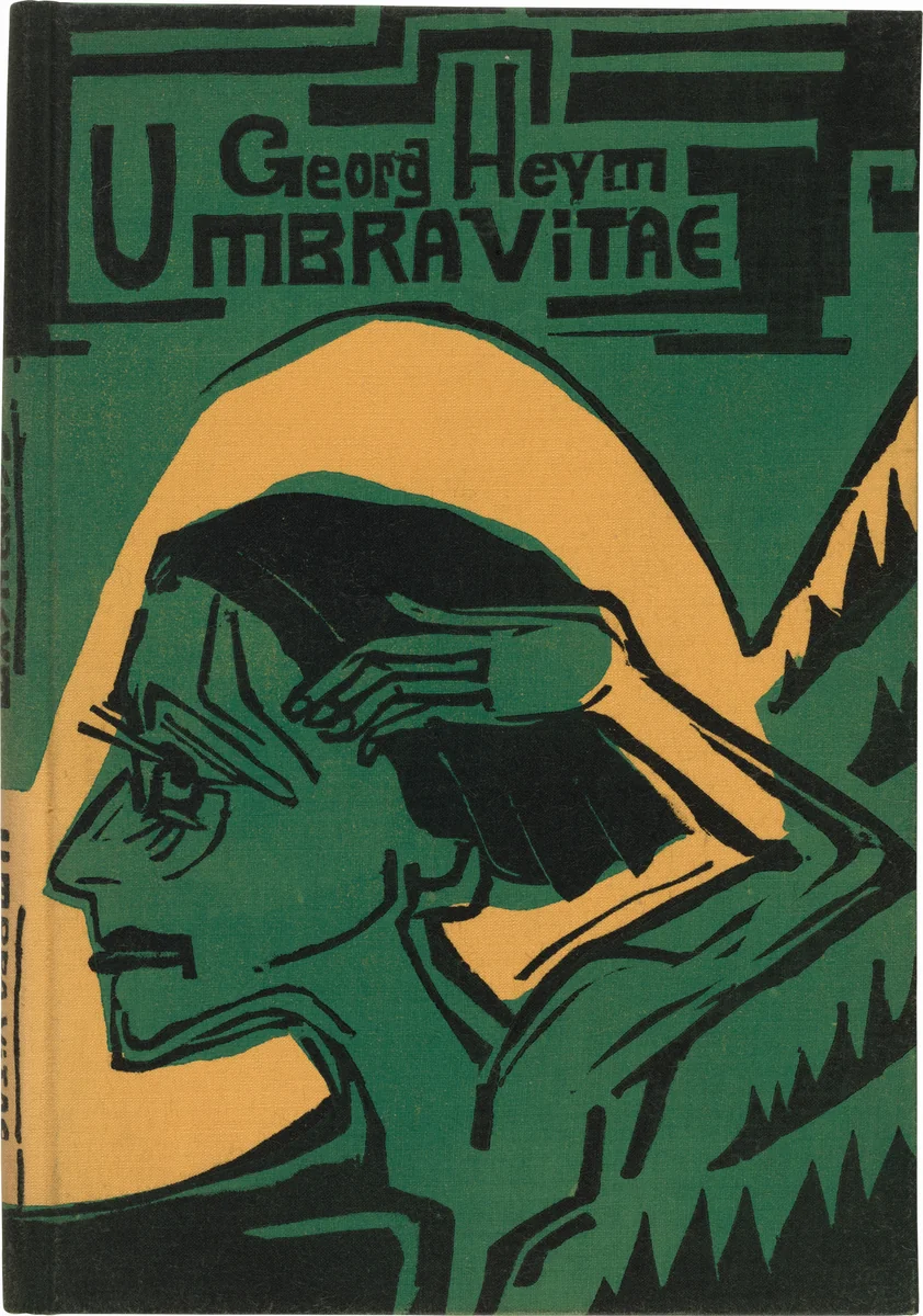 Bucheinband (cover) from Georg Heym: Umbra Vitae (Georg Heym: Shadow of Life) by Ernst Ludwig Kirchner, volume, 1924
