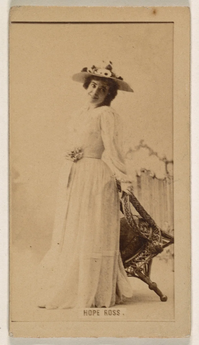 Hope Ross, from the Actresses series (N245) issued by Kinney Brothers to promote Sweet Caporal Cigarettes by Kinney Brothers Tobacco Company, photograph, 1890