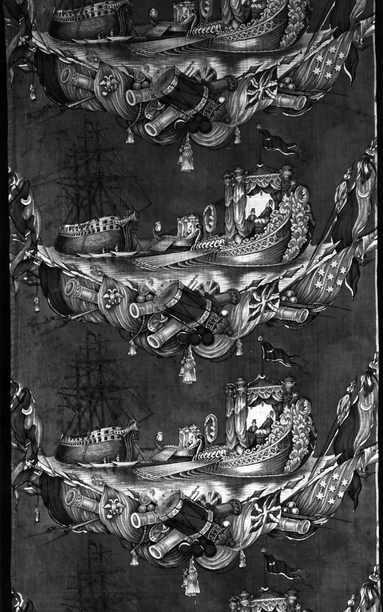 The Battle of Navarino (Furnishing Fabric) by England, textile, 1827-1830