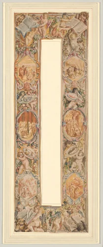 Border Designs for the Mortlake "Acts of the Apostles" Tapestries by Franz Cleyn, drawing, 1621-1641