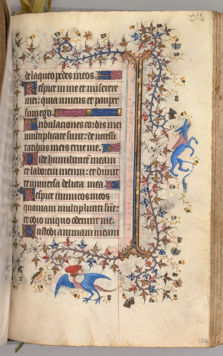 Hours of Charles the Noble, King of Navarre (1361-1425): fol. 222r, Text by Master of the Brussels Initials and Associates, book, 1400-1410