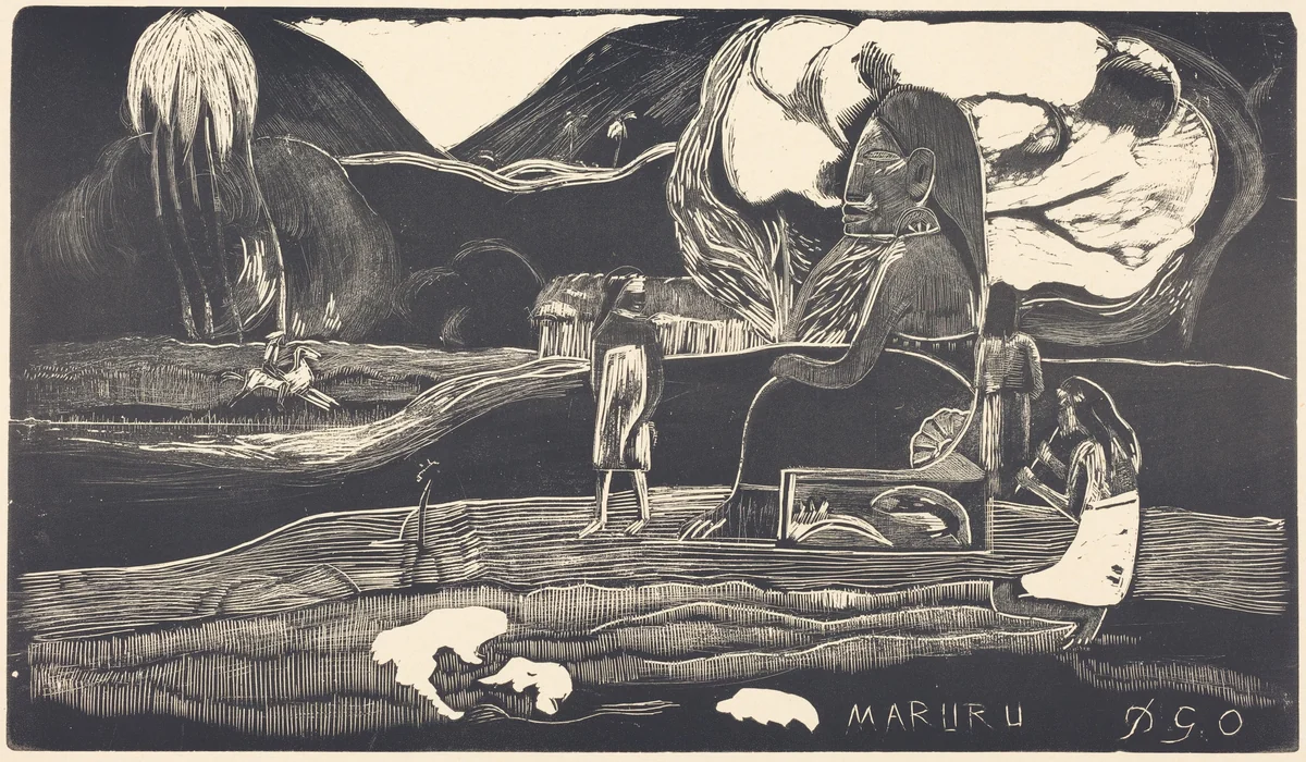 Maruru (Thank You) by Paul Gauguin, print, 1894-1895