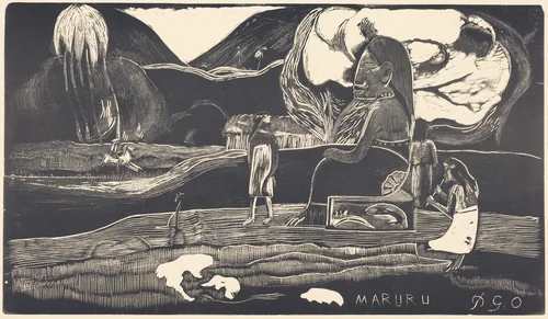Maruru (Thank You) by Paul Gauguin, print, 1894-1895