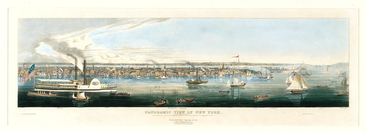 Panoramic View of New York Taken from the North River by Robert Havell Jr., print, 1844