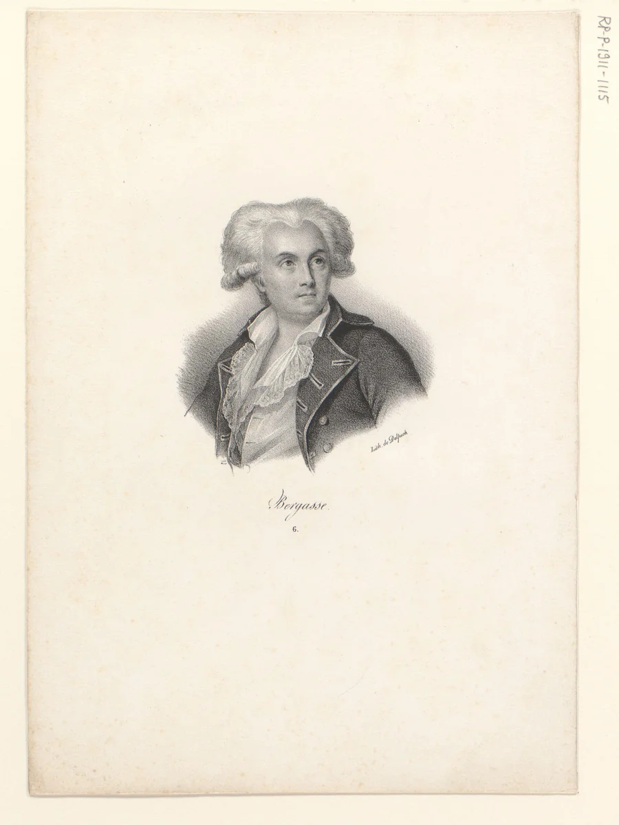 Portret van Nicolas Bergasse by anonymous, print, 1818-1842