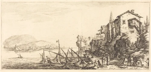 The Small Port by Jacques Callot, print, 1630