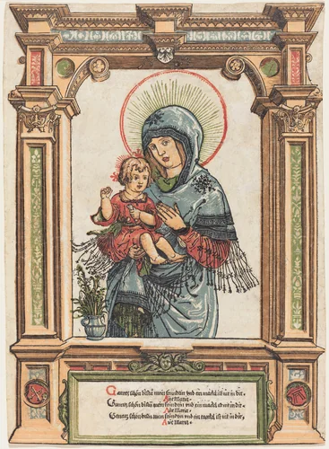 The Beautiful Virgin of Regensburg by Albrecht Altdorfer, print, 1519-1520
