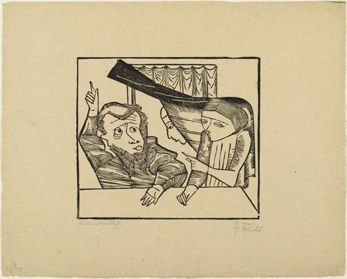 Peter and the Maid (Petrus und die Magd) by Gerhard Marcks, print, 1923
