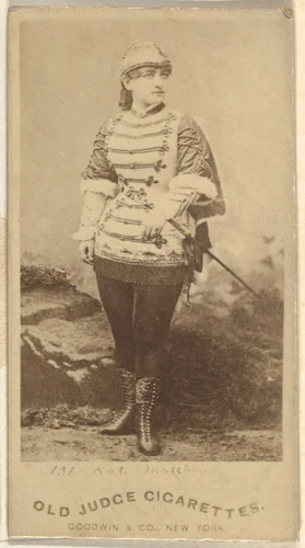 From the Actors and Actresses series (N171) for Old Judge Cigarettes by Goodwin & Company, photograph, 1886-1890