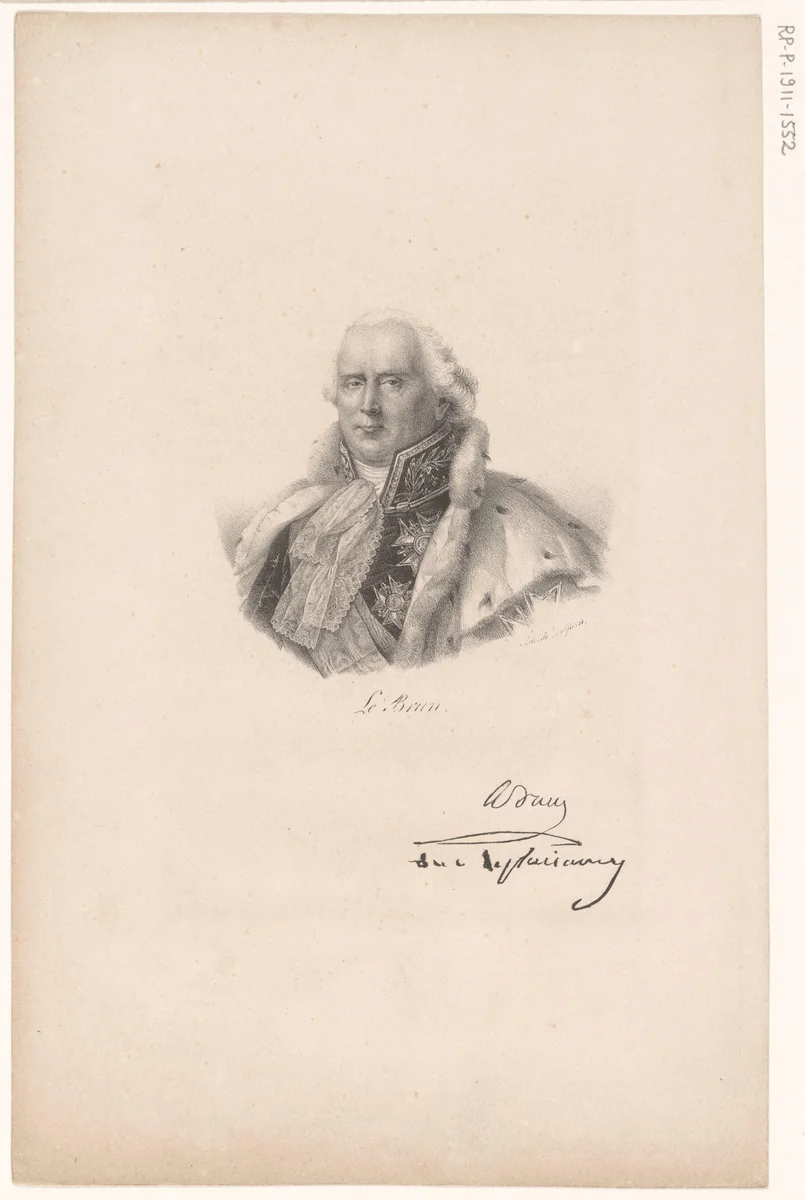 Portret van Charles-François Lebrun by anonymous, print, 1818-1842