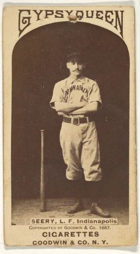 Seery, Left Field, Indianapolis, from the Old Judge series (N172) for Old Judge Cigarettes by Goodwin & Company, photograph, 1887