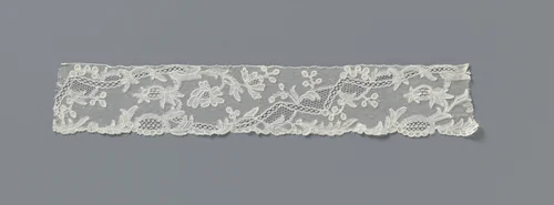 Mutsenstrook van kloskant met zigzag-rivière by anonymous, other, 1750-1760