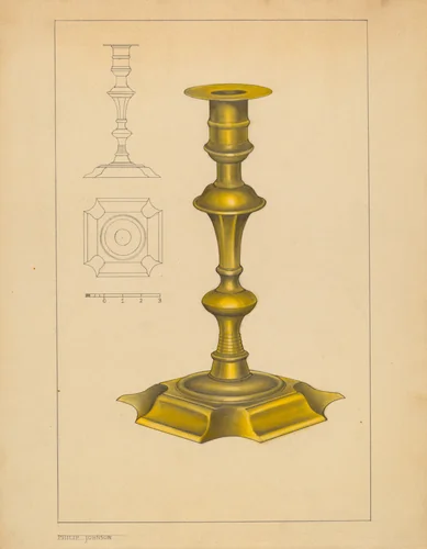 Candlestick by Philip Johnson, index of american design, 1937