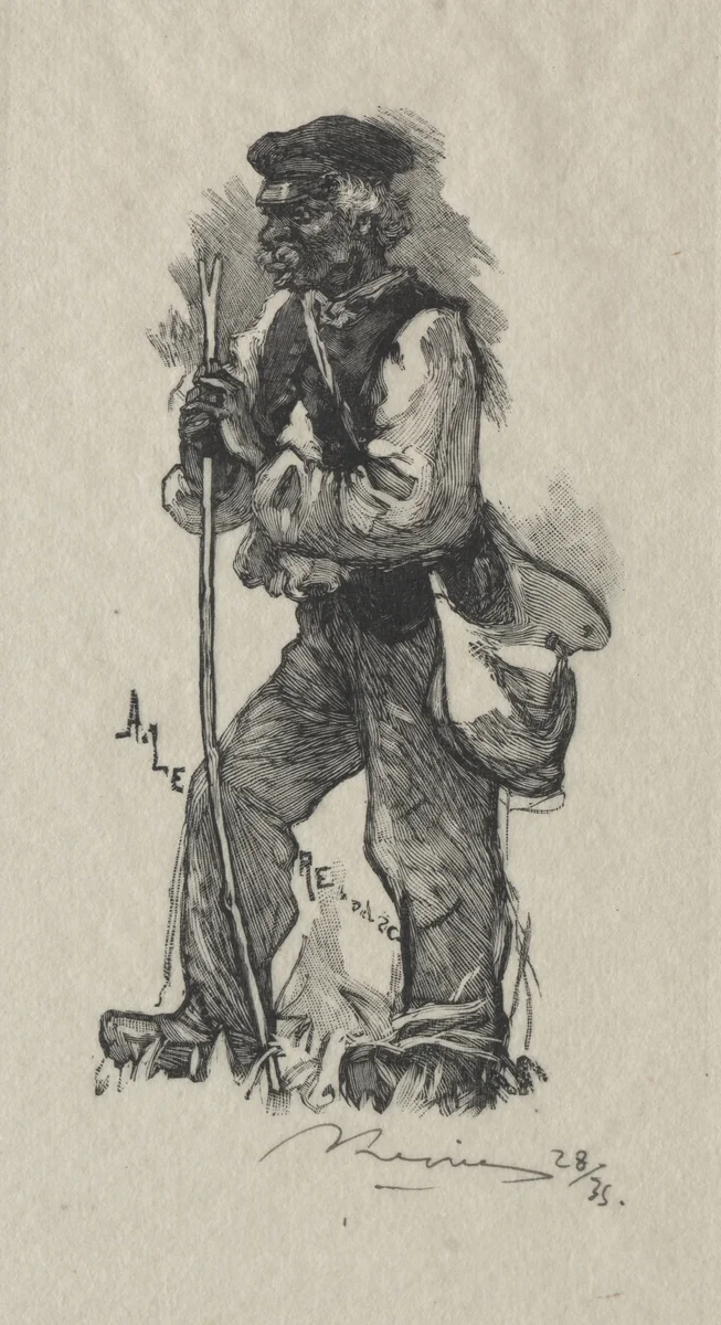 Le preneur de serpents by Auguste Louis Lepère, print, 1889