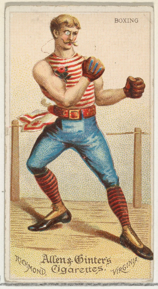 Boxing, from World's Dudes series (N31) for Allen & Ginter Cigarettes by Allen & Ginter, print, 1888