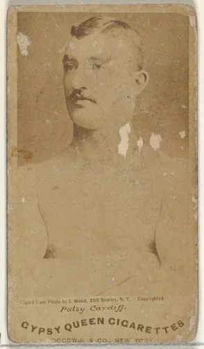 Patsy Cardiff, from the Celebrities and Prizefighters series (N174) for Gypsy Queen Cigarettes by Goodwin & Company, photograph, 1887-1888