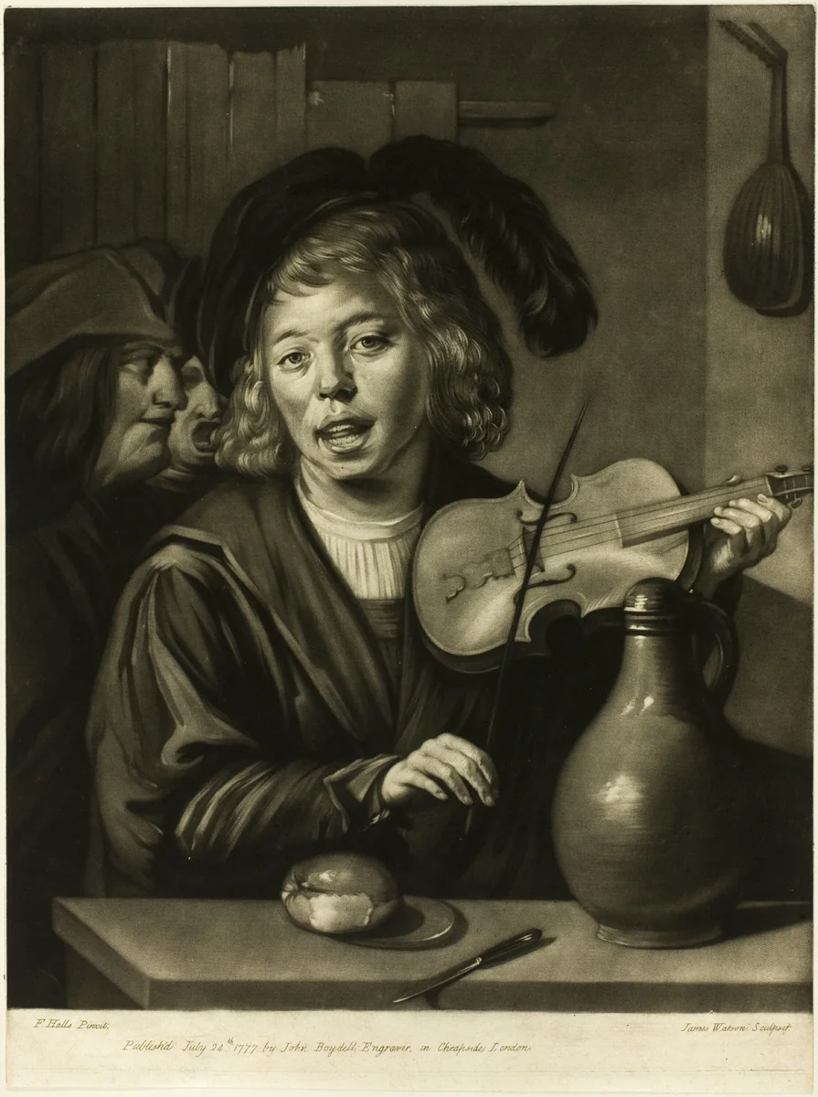 The Musical Boy by James Watson, print, 1777