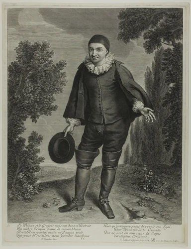 Crispin by Gérard Edelinck, print, 1682