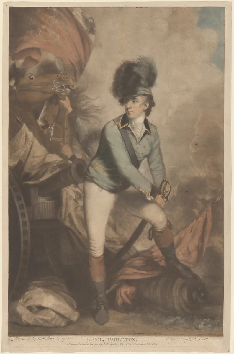 Lt. Colonel Tarleton by John Raphael Smith, print, 1782