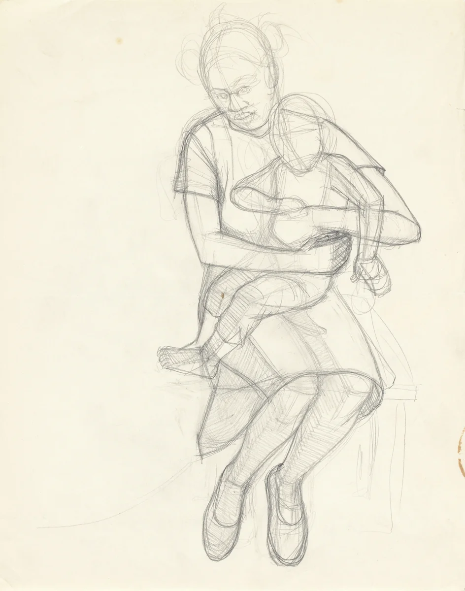 Study for "Great America" (Mother and Child) by Kerry James Marshall, drawing, 1989-1999