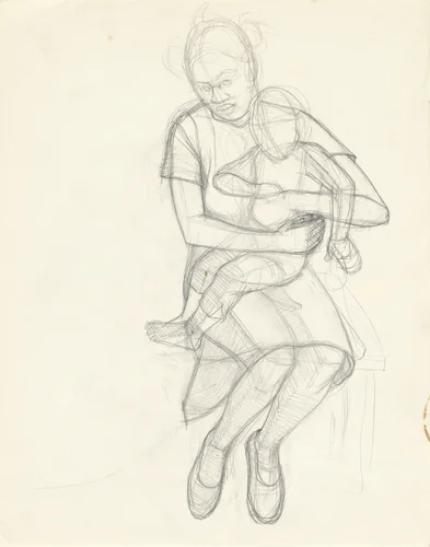 Study for "Great America" (Mother and Child) by Kerry James Marshall, drawing, 1989-1999