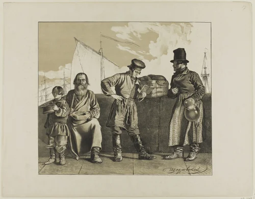 Scenes from Russian Folk Life by Ignatii Shchedrovskii, print, 1835-1870