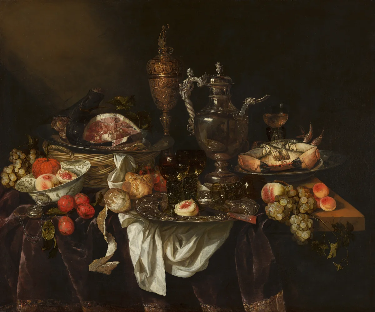 Banquet Still Life by Abraham van Beyeren, painting, 1655