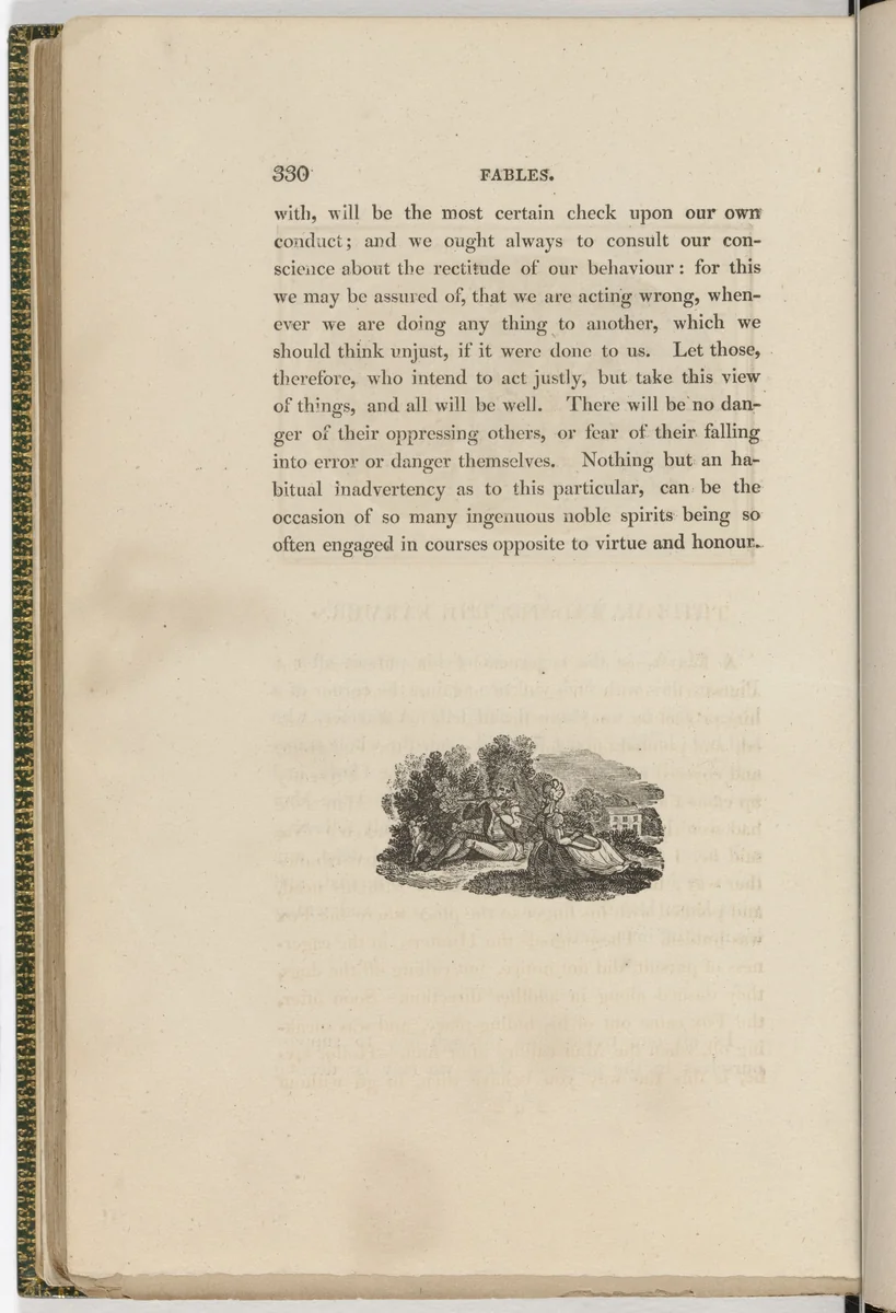Tailpiece (page 330) from The Fables of Aesop by Thomas Bewick, illustrated book, 1818