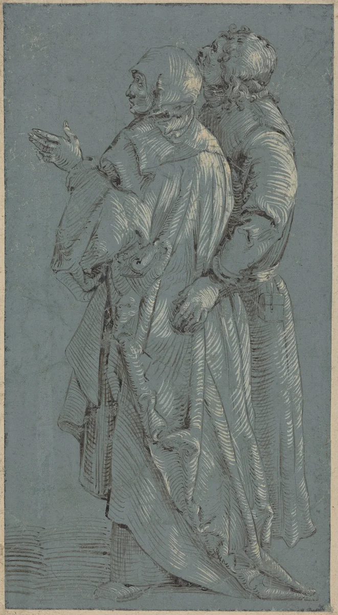 The Virgin and Saint John by Hans Baldung Grien, drawing, 1600
