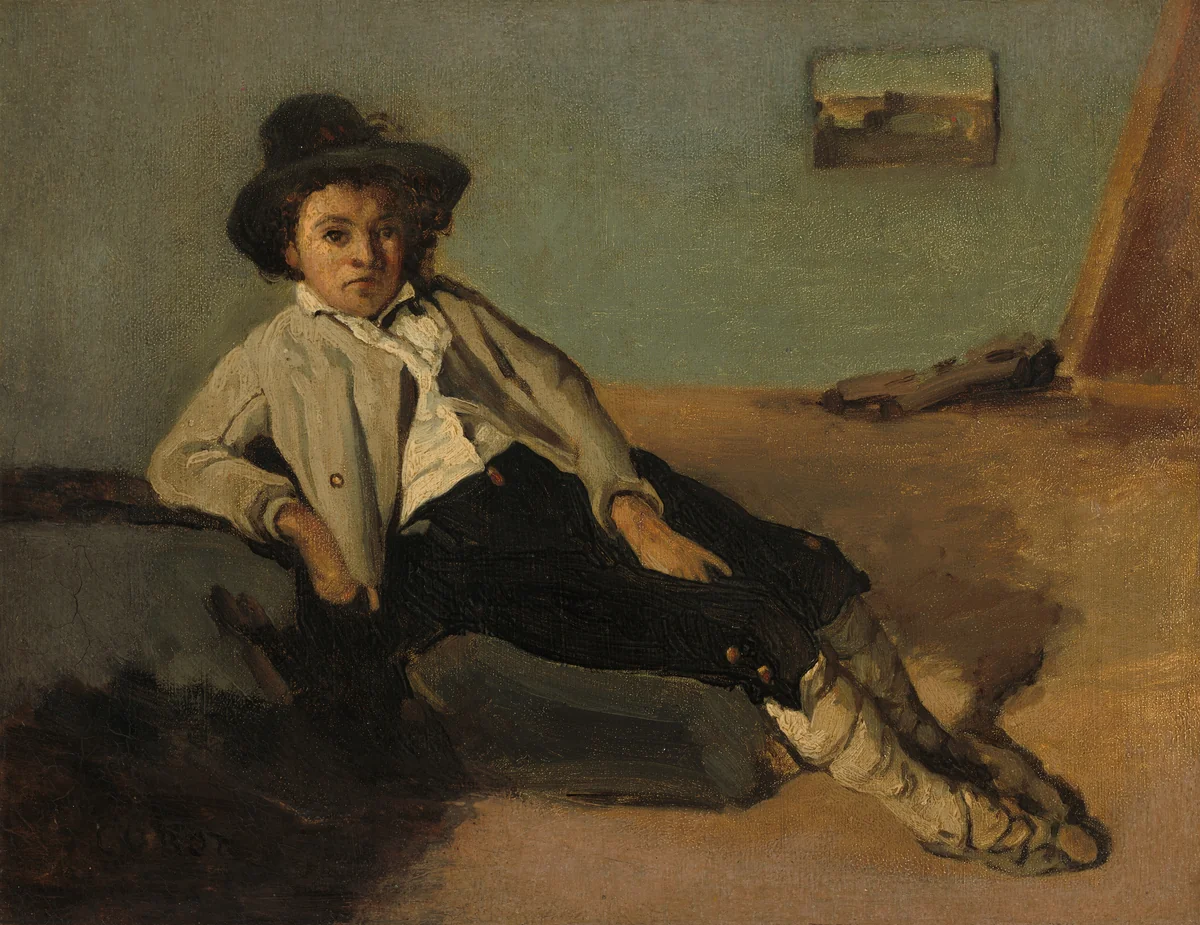 Italian Peasant Boy by Jean-Baptiste-Camille Corot, painting, 1825-1827