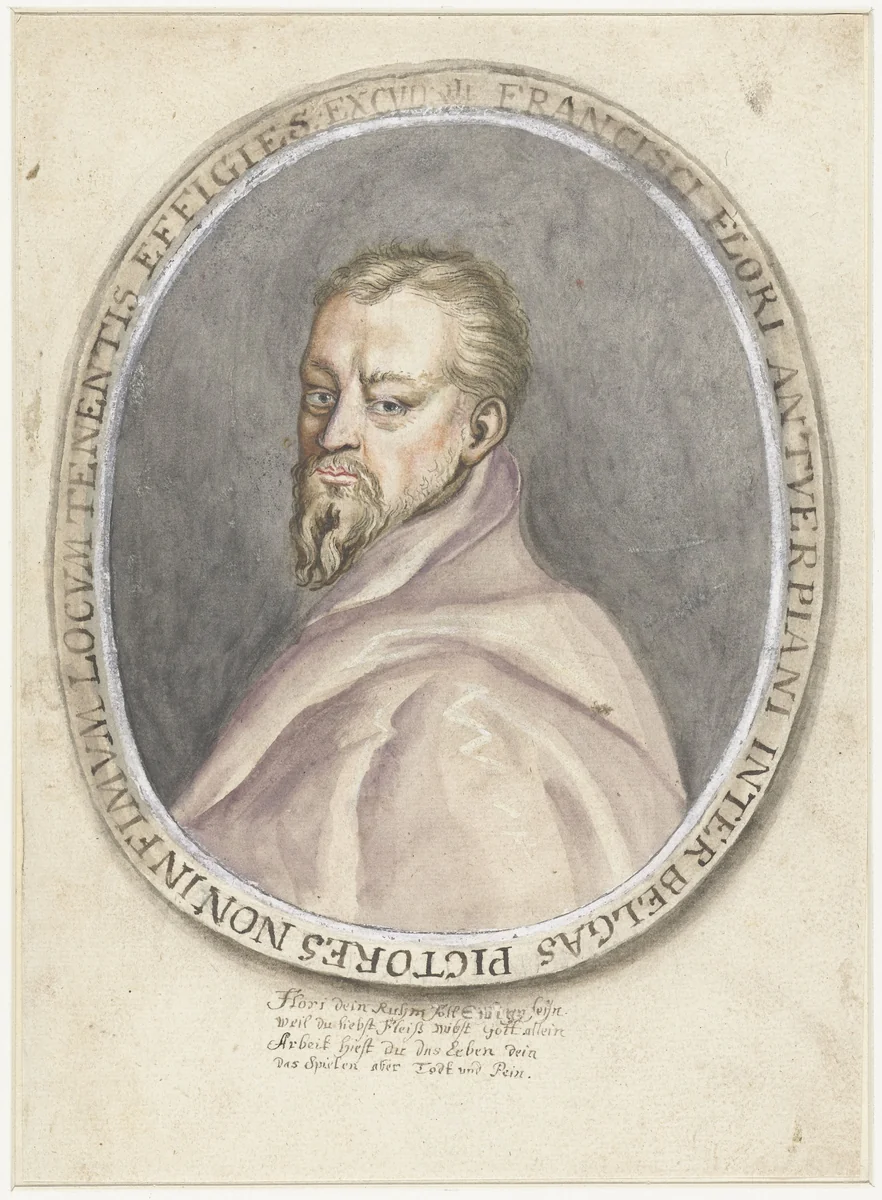 Portret van Frans Floris by anonymous, drawing, 1550-1600