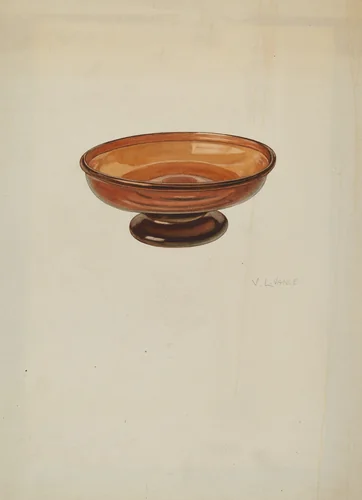 Dish by V.L. Vance, index of american design, 1940