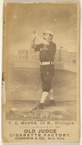 T.C. Burns, 3rd Base, Chicago, from the Old Judge series (N172) for Old Judge Cigarettes by Goodwin & Company, photograph, 1887