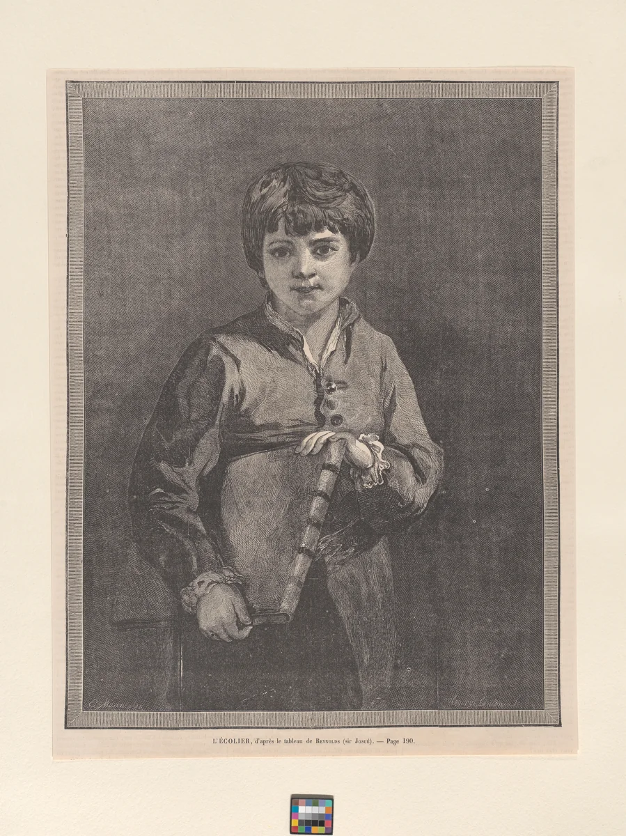 L'Écolier, from "L'Univers Illustré" by Henry Linton, print, 1861