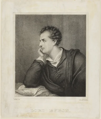 Lord Byron by Rembrandt Peale, print, 1825