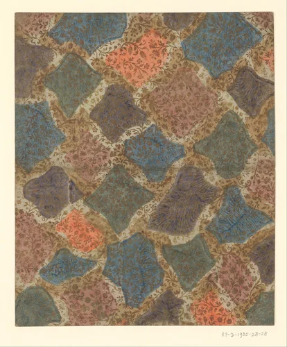 Blad met bloemen met vruchten by anonymous, other, 1700-1850