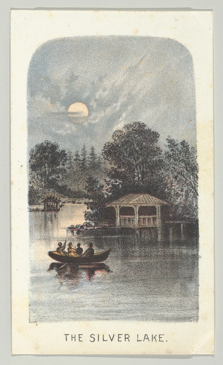 The Silver Lake, from the series, Views in Central Park, New York, Part 2 by Louis Prang & Co., print, 1864